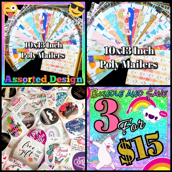 Poly Mailers 10x13" mystery mix - Picture 2 of 4